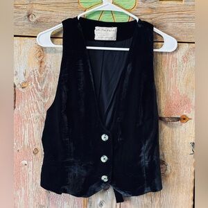 We The Free Black Velvet Women's Blouse, NWOT. Size XL